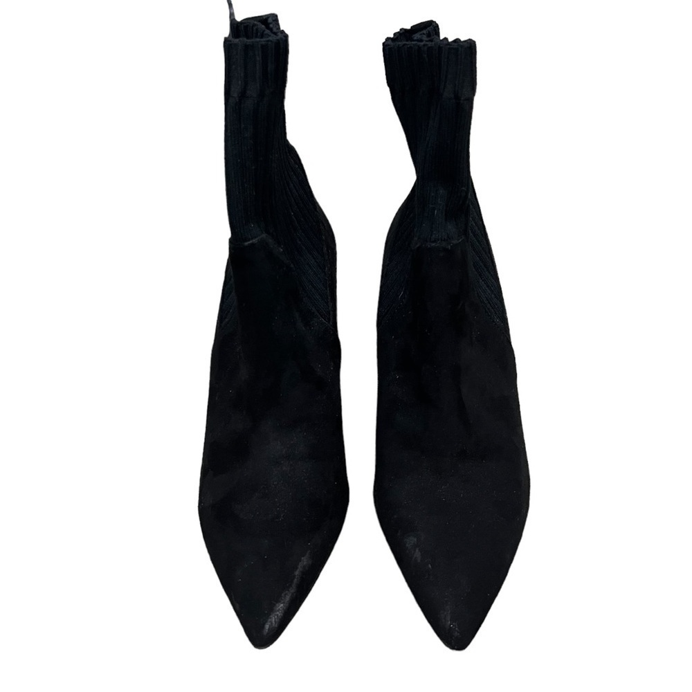 Zara Basic Black Knit Cigarette Pointed Toe Ankle… - image 3